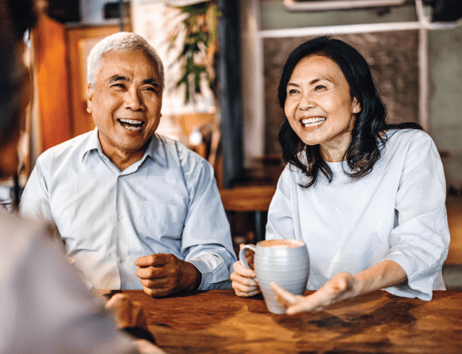 couple enjoying coffee